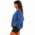 thumbnail image 5 of Sweatshirts For Women Long Sleeve Crewneck Sweatshirt Causal Loose Fit Pullover Tunic Tops Fall Clothes Shirts Blue XL, 5 of 6