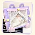 thumbnail image 4 of WD-Forest Mini Princess Doll Tent Bed 6.7" Cotton Lace Canopy Bed Dollhouse Furniture Accessory for Under 6" Dolls Display Cabinet Storage, 4 of 8