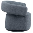 thumbnail image 4 of Meridian Furniture Niya Blue Linen Textured Fabric Swivel Accent Chair, 4 of 11
