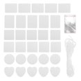 thumbnail image 2 of 30pcs Felt Sheets DIY Thermal Transfer 6 Shapes Air Freshener Hanging Sheets with String for Car Indoor Decoration, 2 of 5