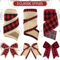 thumbnail image 1 of 3-Pack Rustic Plaid Christmas Ribbon, 15 Yards 2.5-Inch Wide, Durable Fabric for Holiday Decor, Christmas Tree, Gift Wrapping, Floral Arrangements, Bows, Wreaths, Linen & Cotton, Classic Style, Season, 1 of 6