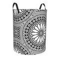thumbnail image 4 of LNWH Laundry Basket, Vintage Abstract Aztec Pattern Foldable Laundry Hamper with Handles Waterproof, Small Size, 4 of 8