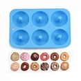 thumbnail image 3 of Heat Resistant Silicone Donut Mold for 6 Doughnuts Food Grade Silicone Bagels Pan for Baking Non Stick Mini Cupcake Mould, 3 of 9