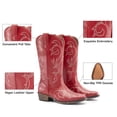 thumbnail image 4 of DREAM PAIRS Women's Western Cowboy Boots, Mid-Calf Cowgirl Boots with Chunky Heel & Embroidered Stitching Wide Width, 4 of 6