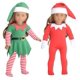 thumbnail image 1 of Sweet Dolly Ropa para muñecas navideñas de 18 pulgadas, disfraz de elfo navideño de 18 pulgadas, trajes de ayudante de Papá Noel para muñecas de 18 pulgadas (muñecas no incluidas), 1 of 5