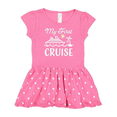 

Inktastic My First Cruise with Cruise Ship and Palm Trees Gift Baby Girl Dress