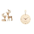 thumbnail image 1 of Estatua de escultura de ciervo,Estatua de ciervo,adorno de mesa,decoración del hogar,Colecciones de decoración de figuras de pareja de renos enamorados,Reloj de pared,Reloj de pared, 1 of 8