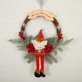 thumbnail image 1 of Guirnaldas navideñas de ratán hechas a mano, guirnalda colgante para puerta, decoración de fiesta en casa, 2 uds., 1 of 5