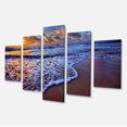 thumbnail image 2 of Sunset over Blue Sea Waves - Seashore Canvas Art Print, 2 of 3