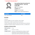 thumbnail image 2 of Front and Rear Brake Pad and Rotor Kit - Compatible with 2013 - 2016 Ford Escape AWD 2014 2015, 2 of 2