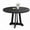 Black, variant on TacleeKii 47" Round Dining Table for 4, Wood Pedestal Kitchen Table, Space Saving Dinner Table, Gray