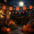 thumbnail image 5 of SLYNSHome Pumpkin Spider Bat Paper Garland Banner, 118 Inch Foldable Tissue Hanging Streamer For Ceiling Mantel Doorway Fall Halloween Home Party Wall Decor, 5 of 6