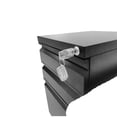 thumbnail image 6 of CQSXDA Modern Metal 3 Drawer Mobile File Cabinet -  Assembled Organizer for Home Office with Lock and Wheels, Black, 6 of 10