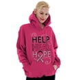 thumbnail image 4 of Help Heal Hope Breast Cancer Aware Hoodie Sweatshirt Women Brisco Brands S, 4 of 6