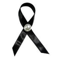 thumbnail image 1 of Black Ribbon Pins Melanoma Skin Cancer Awareness Pins Black Enamel Ribbon Brooch Badges Funeral Memorial Pin, 1 of 8