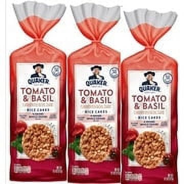 Quaker Garden Tomato & Basil Rice Cakes - 6.1oz PACK OF 3