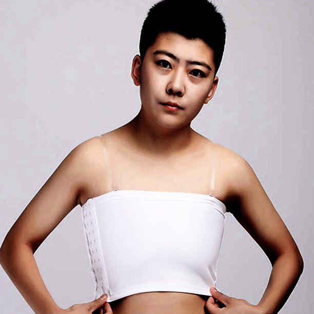QWANG Solid Les Chest Binder Breath Mini mizer Breast Undershirt Bra