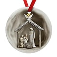 thumbnail image 2 of Adornos colgantes redondos de acrílico para Navidad, de 8 cm, para el belén, de acrílico transparente de colores, para puertas y ventanas del árbol de Navidad., 2 of 5