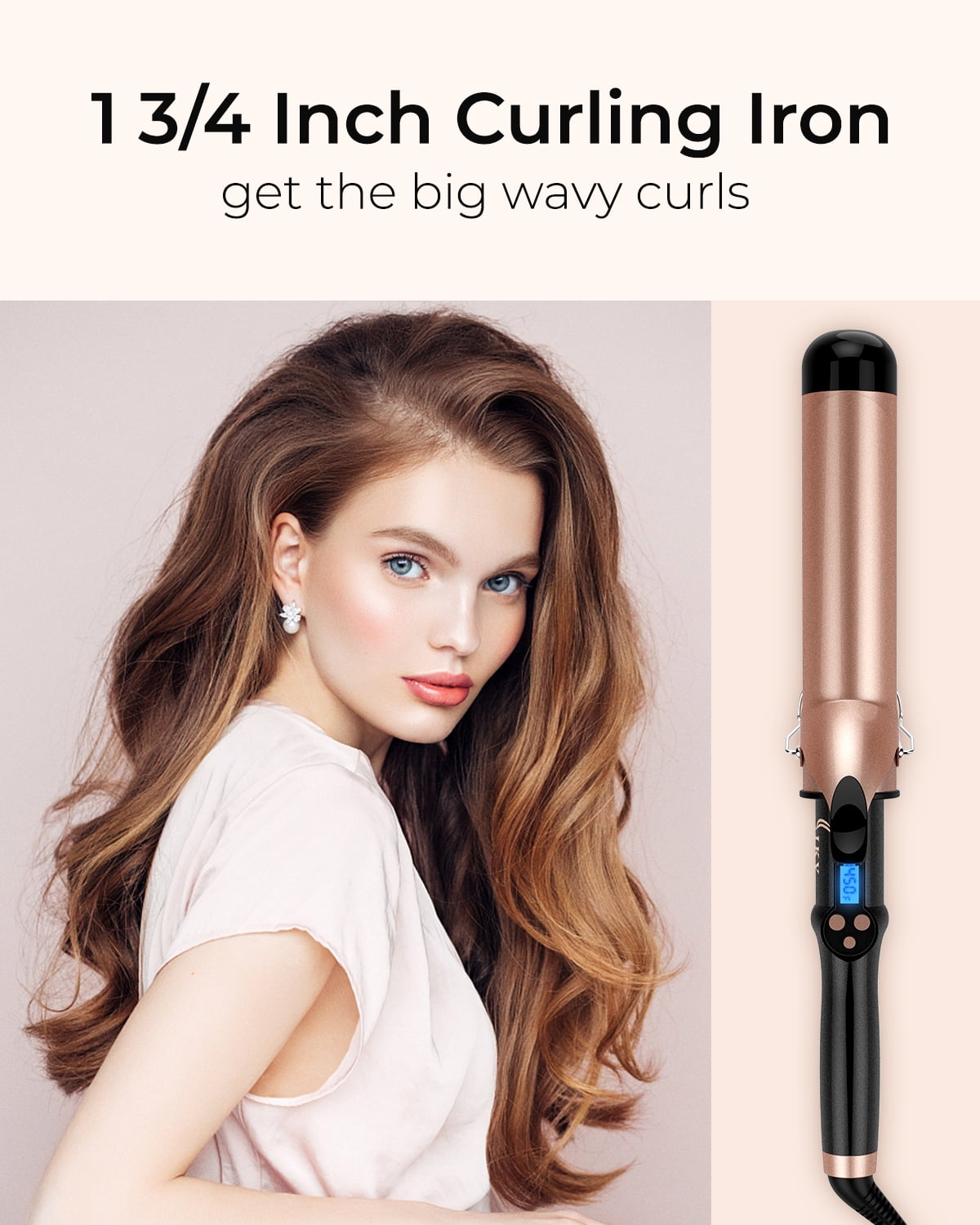 Super cute big volume big waves, big curls thick women’s curling iron. H… Amazon.com: Mr Big Extra Long Curling Iron 1.25 Inch – 9.5  main image 2