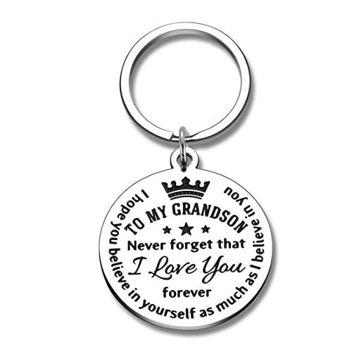 Inspirational Grandson Gift Keychain Birthday Graduation Christmas Gifts From To 