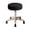 Black(with wheels), variant on YUCHANG Vanity Stool Chair,Modern Chair-Small Ottoman Foot Stool for Makeup Room, Living Room, Bathroom(Dark Grey and Black)