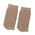 thumbnail image 2 of Opolski Pack Of 2 Split Toe Socks Sweat Absorption Solid Color Breathable Japanese Flop Socks for Outdoor, 2 of 8