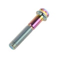 thumbnail image 2 of Wanyifa Titanium Flange Hex Head Bolt M10 20 25 30 35 40 45 50 55 60 65 70 75 80 85 90mm Screws,M10x75mm Pitch 1.25mm,Rainbow,4 Pcs, 2 of 6