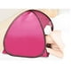 thumbnail image 4 of Tienda de playa, toldo plegable automático, mini carpa plegable con protección UV Paño plateado rojo, 4 of 9