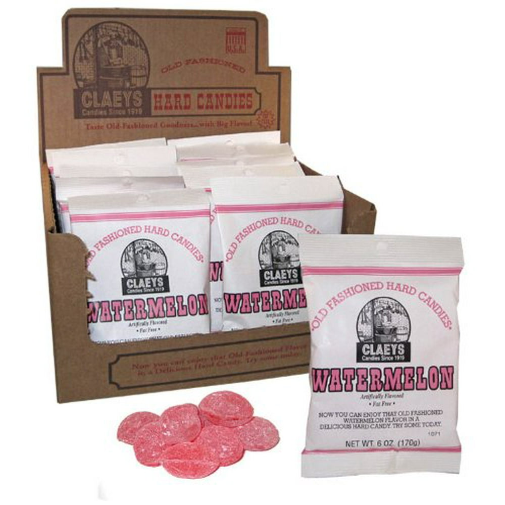 Claey's FatFree Old Fashioned Watermelon Hard Candies, 6 Oz.