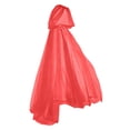 thumbnail image 6 of Jsaierl Women's Sheer Mesh Hooded Cape Lightweight Tie Front Fairy Halloween Cosplay Costume Cloak, 6 of 7