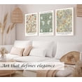 thumbnail image 5 of Induslyfe Large Framed Flower Wall Art Canvas Decor Set of 3, William Morris Wall Art Prints Posters Mid Century Modern Art, Aesthetic Floral Botanical wall art for bedroom living room bathroom 18x24, 5 of 7
