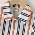 thumbnail image 5 of JAJAHO Boys Summer Outfits 2 Piece Set For Boy Short Sleeve Striped Button Up Shirt And Casual Shorts Matching Set For Kids 2-7Y Trendy Outfit, 5 of 7