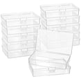 thumbnail image 2 of 12 Pcs Plastic Storage Boxes, Small Clear Bead Storage Containers with Hinged Lids, Rectangular Craft Organizer Cases for Beads, Jewelry, Coins, Accessories, Parts, 5.3 x 3.1 x 1.2", 2 of 6