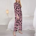 thumbnail image 2 of Cow Pajamas Lady Animal Print Trendy Leisure Sleepwear Autumn 2 Pieces Vintage Oversize Graphic Pajamas Set, 2 of 7