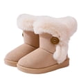 thumbnail image 2 of BXJX Girls Snow Boots, Non-Slip Outdoor Warm Fleece Lined Winter Shoots for Kids Beige Size 1 Big Kids, 2 of 9