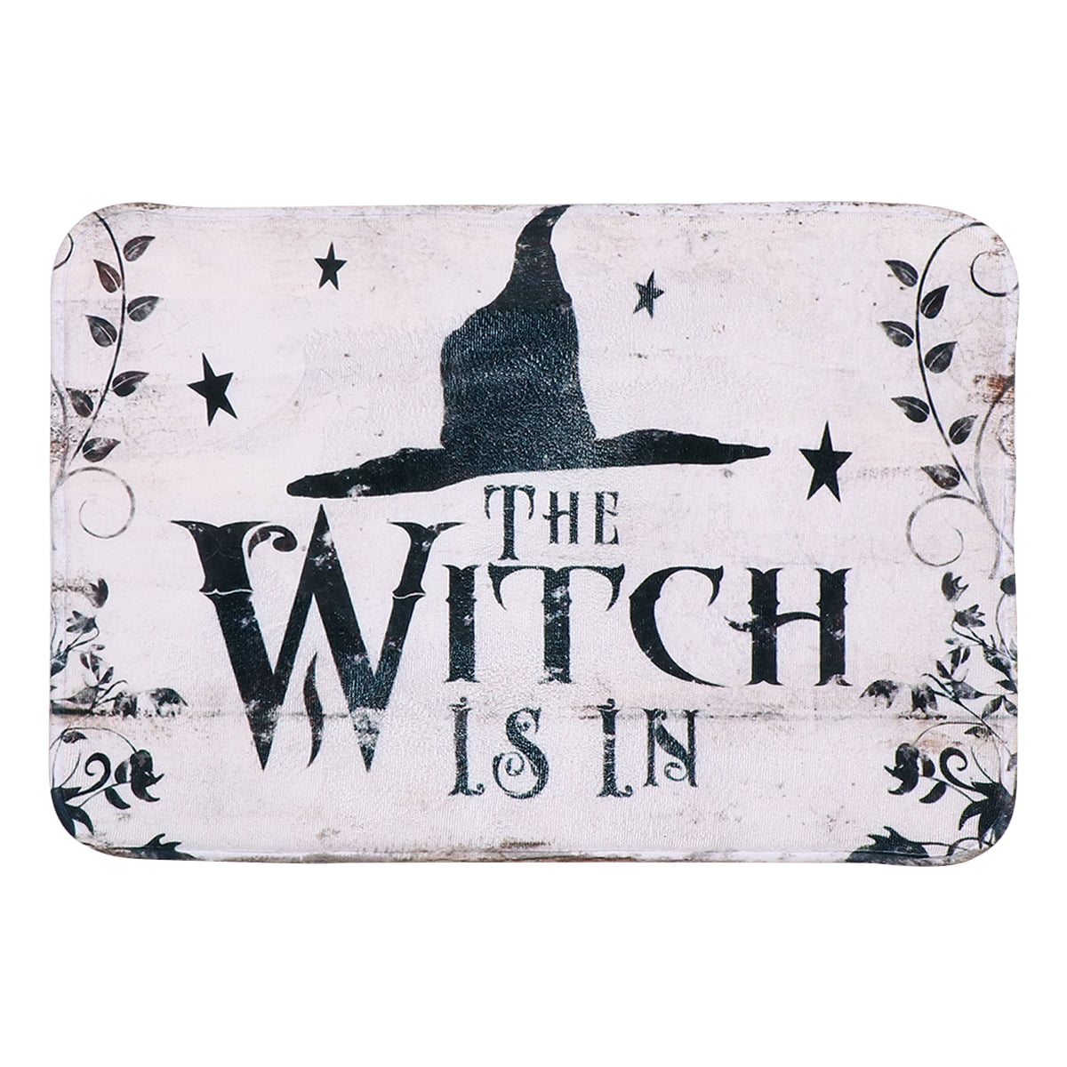 Cat Witches Hat Pumpkins Blue Door Anti-Slip Area Rugs Rectangle Home Carpet 