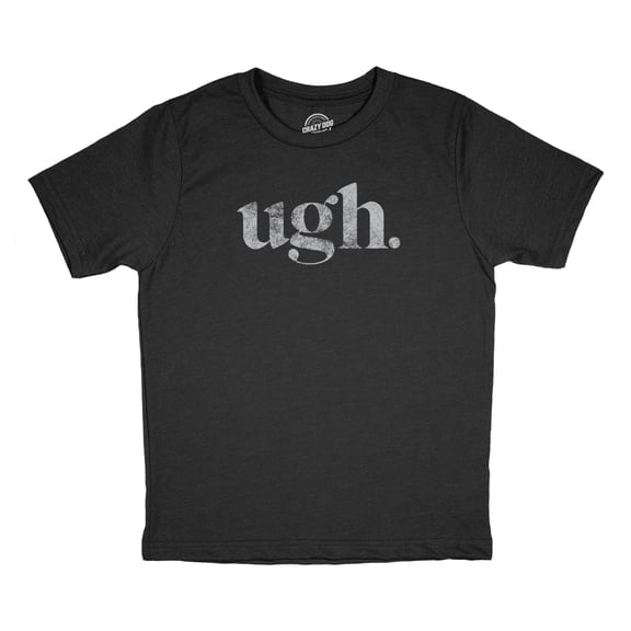 Youth Funny T Shirts Ugh Sarcastic Eye Roll Tee For Kids