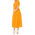 thumbnail image 2 of HAPPY BAY Women's Beachwear Swimsuit Coverups Summer Cover ups for Swimwear Women Button up Shirt Dress Beach L-XL Orange, Solid, 2 of 5