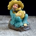 thumbnail image 3 of Matsuzay Bonsái pequeño para hombre, estatua de paisaje para pecera, decoración de de pesca, escultura de pescador impermeable, adorno Artesanía Cesta de pescado, 3 of 6