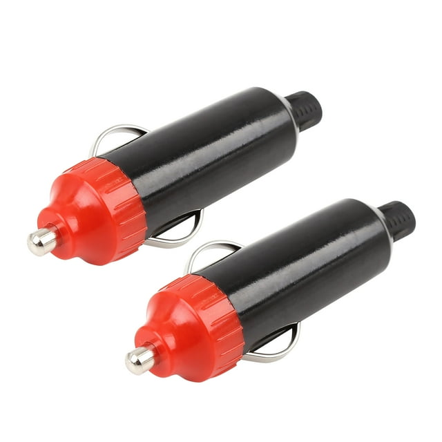 Unique Bargains 2pcs Cigarette Lighter Socket Plug Connector DC 12V 24V for Car