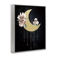 thumbnail image 3 of Stupell Industries Glam Detail Moon with Roses Gray Framed Giclee Art design by Daniela Santiago, 30 x 24, 3 of 8