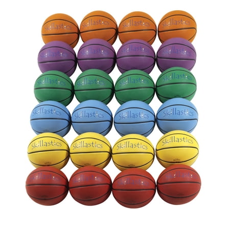Sportime Max Skillastics Basketballs, 28.5", Assorted Colors, Set of 24
