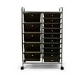 thumbnail image 6 of Seville Classics 15 Drawer Organizer Cart with Wheels, Black, 6 of 9