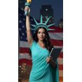 thumbnail image 4 of Statue of Liberty Greek Goddess Costume, White Long Dress, Halloween Cosplay Outfit, 4 of 7