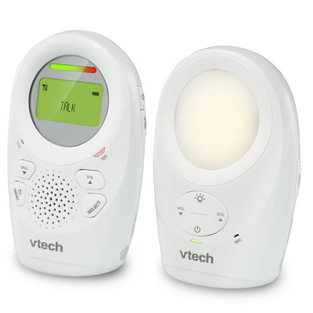 VTech DM1211 Enhanced Range Digital Audio Baby Monitor with Night Light, 1 Parent Unit, Silver &