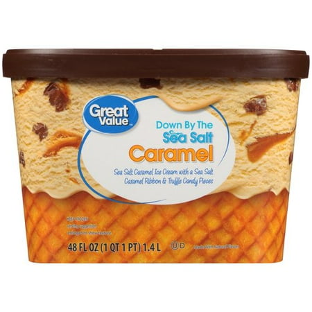 Great Value Sea Salt Caramel Ice Cream, 48 oz