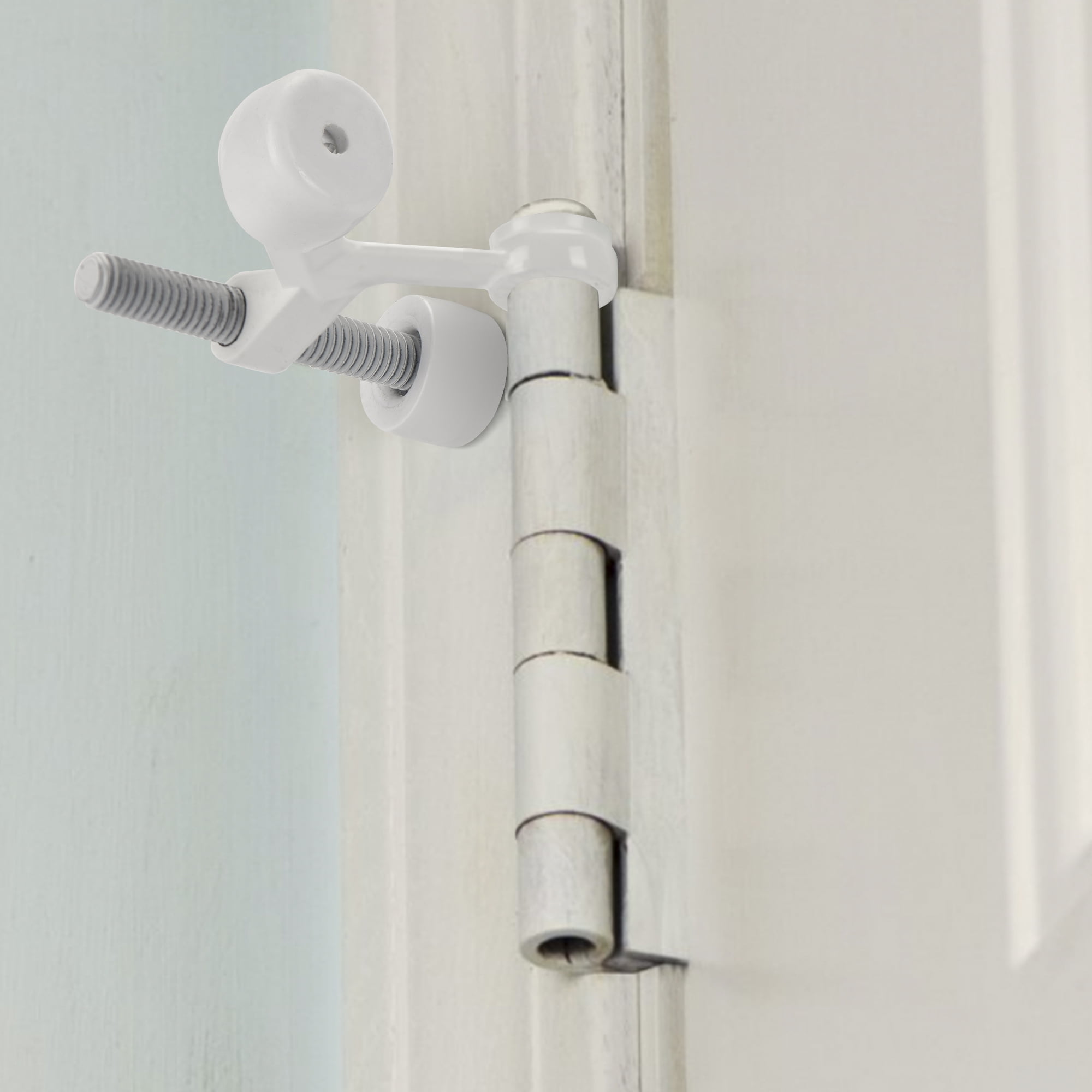 (3 pack) Hyper Tough New Hardware Hinge Pin Mounted Doorstop, White, 2.11 X 0.366 X 1.594 inch