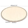 thumbnail image 2 of 2X 30cm Natural Wooden Basket Bottom with Hole, Circle Blank Wood Base for DIY Knitting Crochet Bag Bottom Shaper Craft, 2 of 6
