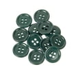 thumbnail image 1 of Mibo 12pcs Round Melamine Buttons with Rim - 24L(15mm) - 4 Hole -Hunter Green, 1 of 2