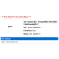 thumbnail image 2 of Air Cleaner Nut - Compatible with 2002 - 2006 Honda CR-V 2003 2004 2005, 2 of 2